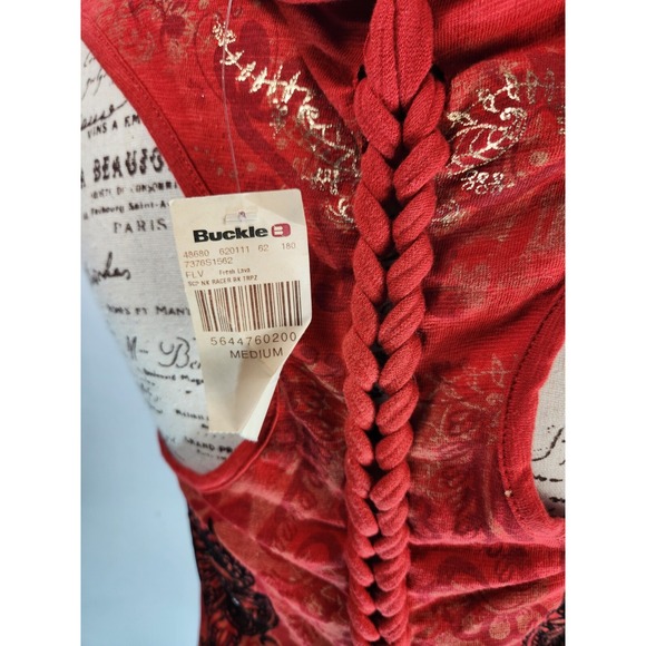 NEW! Daytrip Buckle Women's M Cross‎ Tank Racer Back Fresh Lava NWT - Picture 5 of 6